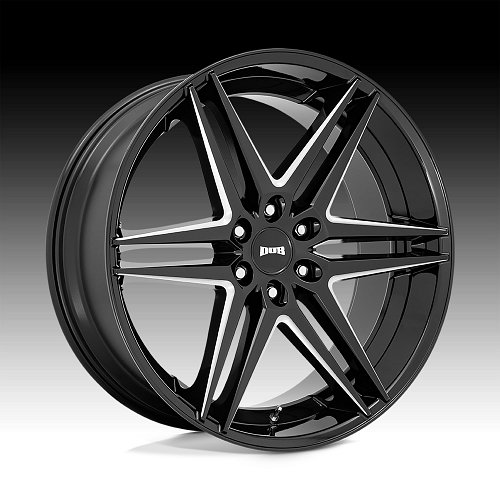 Dub Dirty Dog S267 Gloss Black Milled Custom Wheels 1